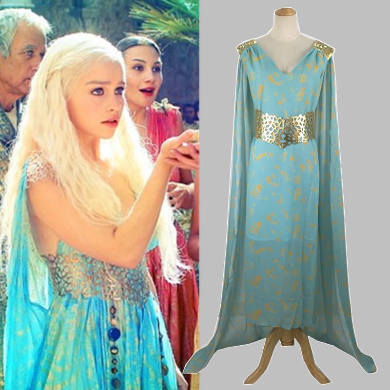 Game of Thrones Uma Canção de Gelo e Fogo Dragão Mãe Daenerys Targaryen cos Traje de Palco