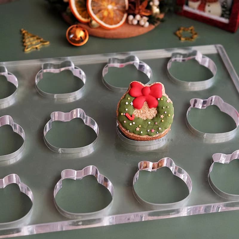 Engrossado 12mm estrela professor presente de natal floco de neve sino estilo Dakwaz sobremesa molde com alça lateral