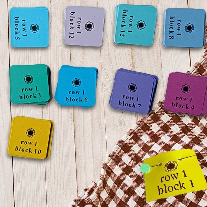 HCCC Quilt Blo Row Marcadores Um Cartão De Papel Com Furos Para Conceitos De Costura E Acolchoamento Novo