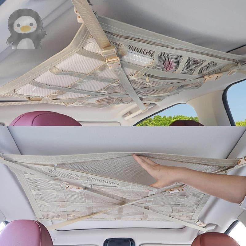 Rede De Carga Slimline Para Teto De Carro , Telhado De Malha De Camada Dupla