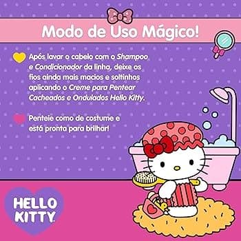 CREME PENTEAR CACHEADOS HELLO KITTY CIA DA NATUREZA