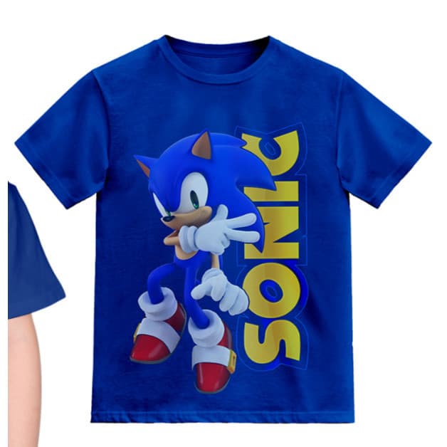 Camiseta camisa Infantil Sonic Azul Paz 100% Algodão Premium KIDS