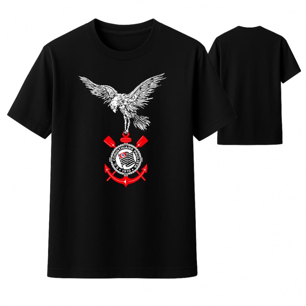 Camiseta Águia Corinthians Fiel Torcedor 100% algodão