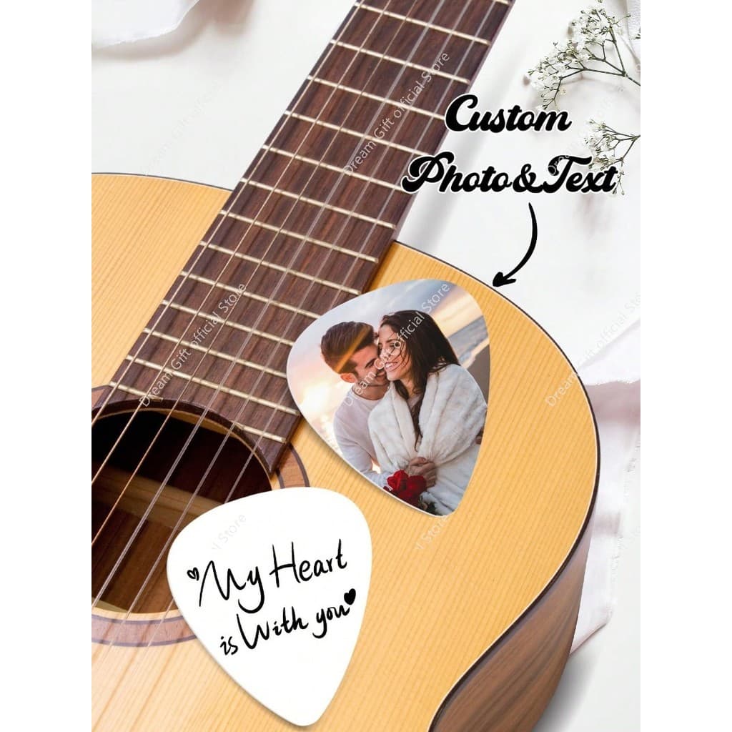 Palhetas De Guitarra Fotográficas Personalizadas , Com Texto Personalizado , Acessórios Personalizados , Elegantes , Col