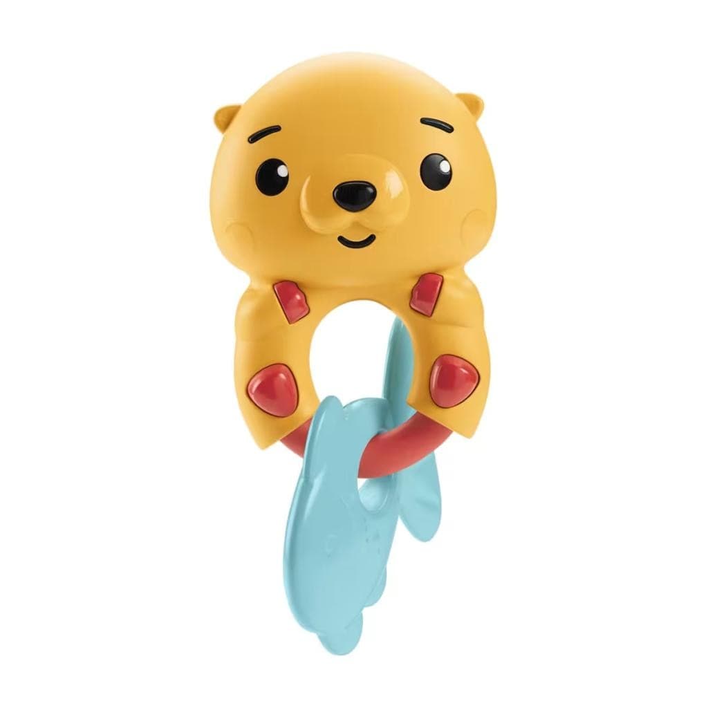 Brinquedo Mordedor Fisher-Price Lontra Sensorial Macio Para Bebês Original Mattel Colorido