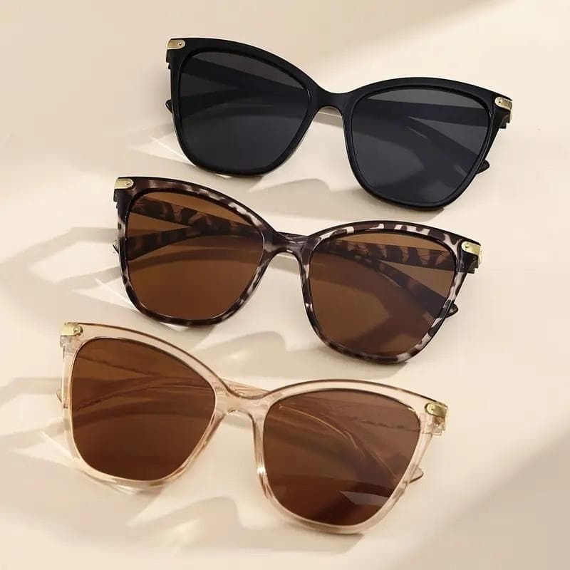 Óculos De Sol Quadrados Retrô Grandes Olho De Gato Verão Anti UV HD Tons Para Mulher E Homem