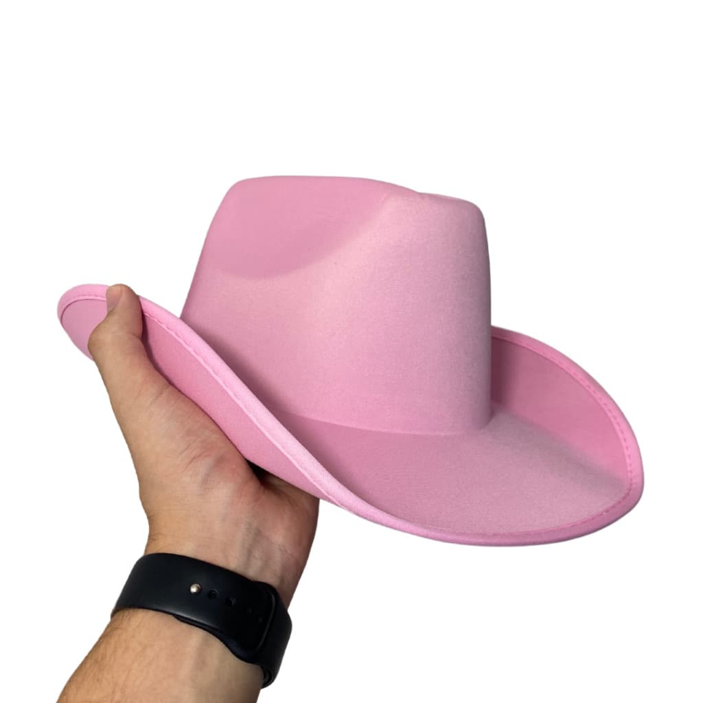 Chapéu de Cowboy Rosa Claro Contry Feminino e Masculino