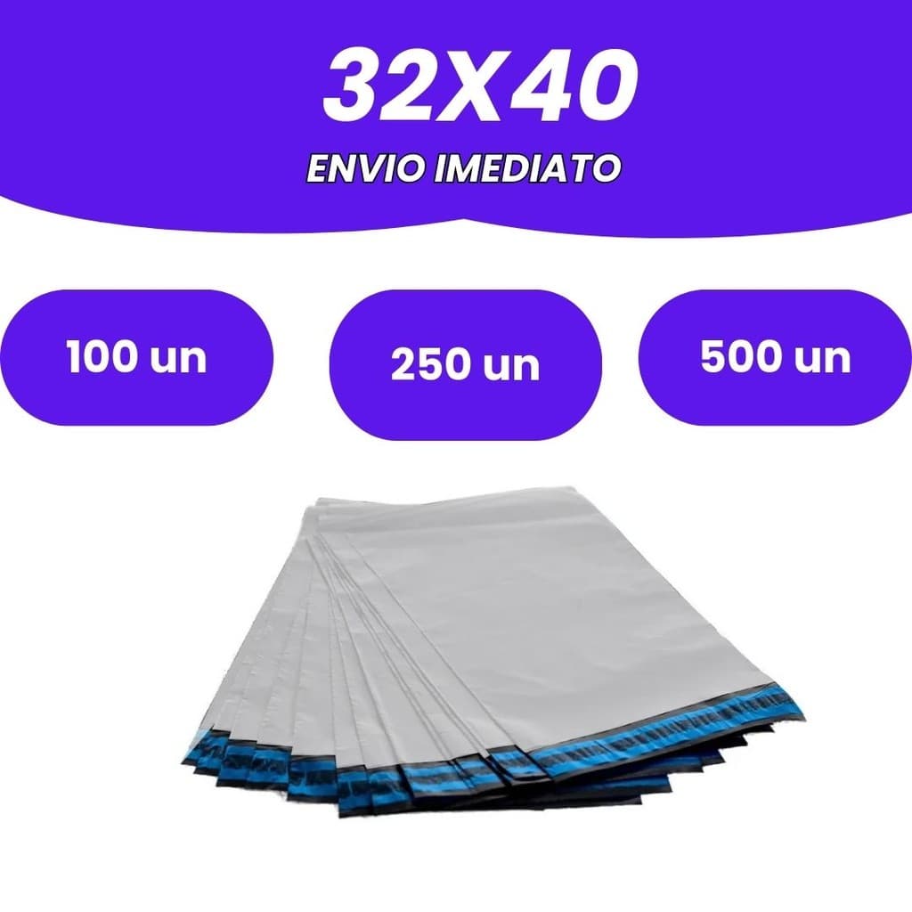 Envelope Branco 32X40  Envelope de Segurança Embalagem De Envio Inviolavel Correios 100, 250 e 500 unidades