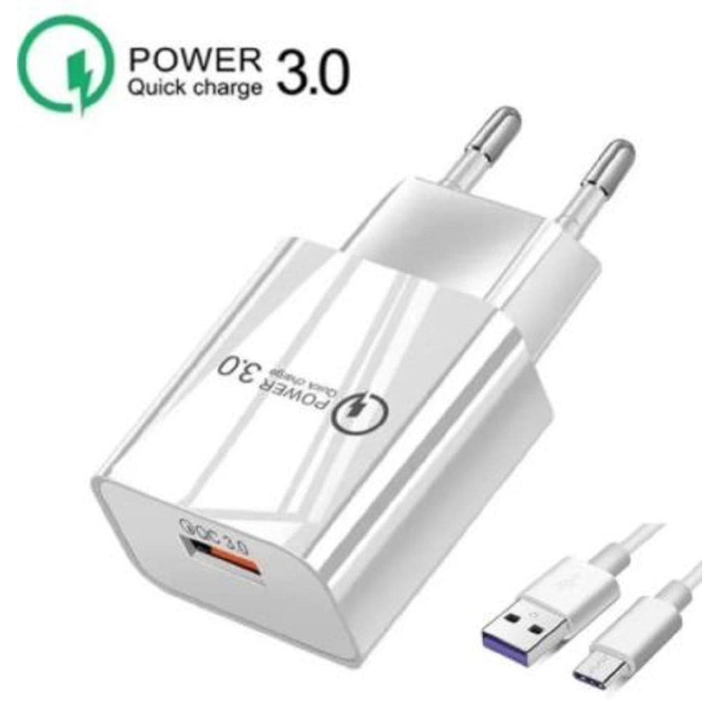 Carregador Turbo Power Para Android 3.0 Cabo Tipo C