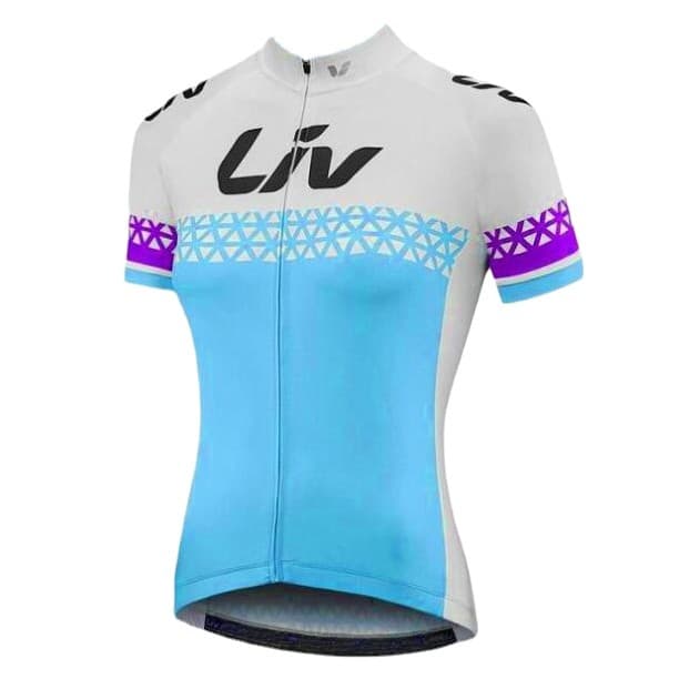 Conjunto De Camisa De Ciclismo LIV Para Mulheres Com Shorts Sem Babador , Roupas Respiráveis Bicicleta De Estrada , Seca