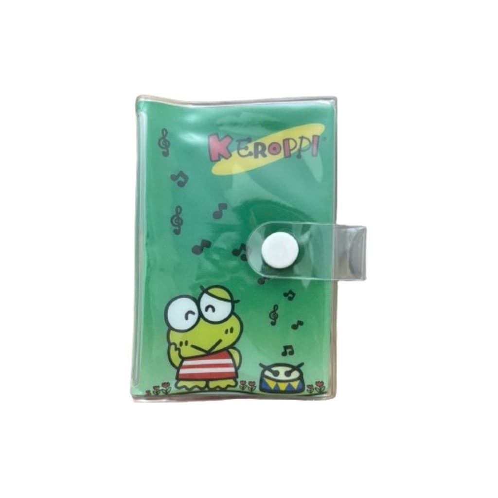 Porta Cartão Carteira Keroppi Sanrio Yes Verde Bolsos Botão Organização Trabalho Dinheiro Moedas
