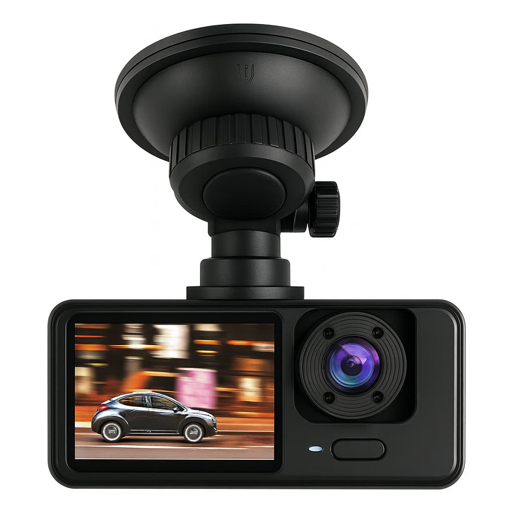 Câmera Tripla Veicular Hd Com Wifi Veicular Uber 99