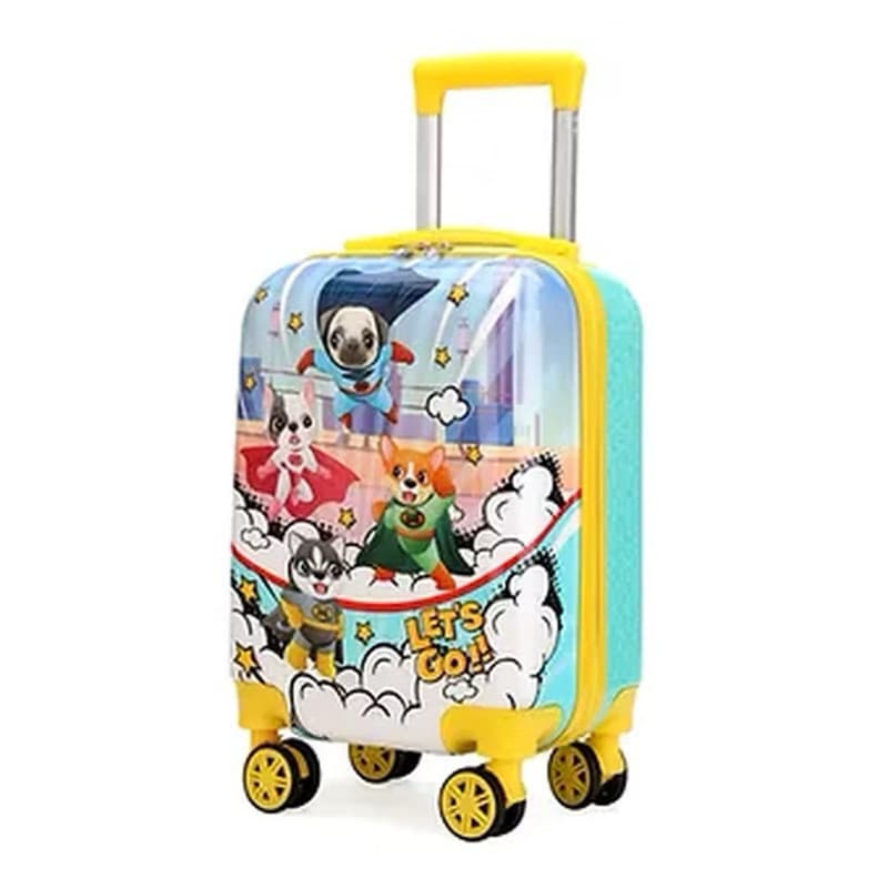 Mala Infantil Escolar Viagem Bordo Patrulha Let's go 10kg ABS Rígido Rodinha 360°