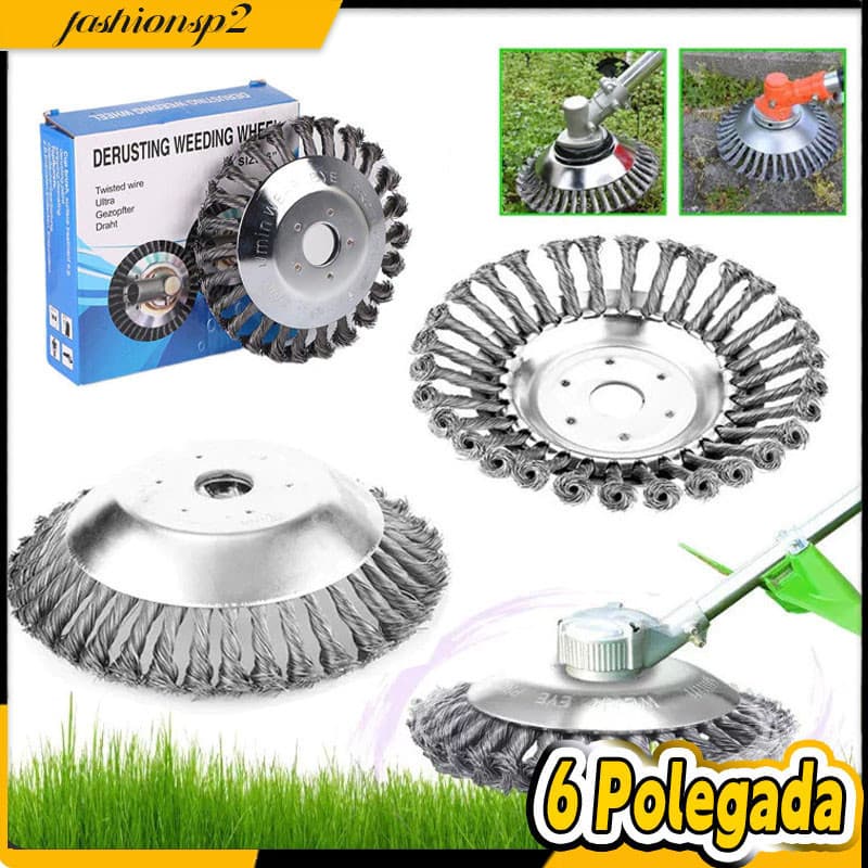 Cabeça Cortador Aparador de Grama Arame Escova Giratória De Roda De Grama Rotativo Roda De Arame Alta Qualidade