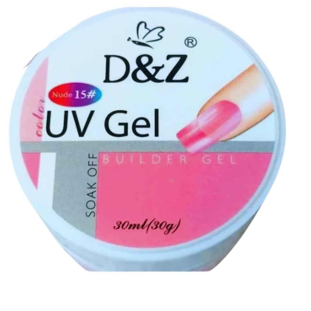 01 Gel Uv Nude D&z 30g Gel Construtor Builder Gel Unhas Perfeitas