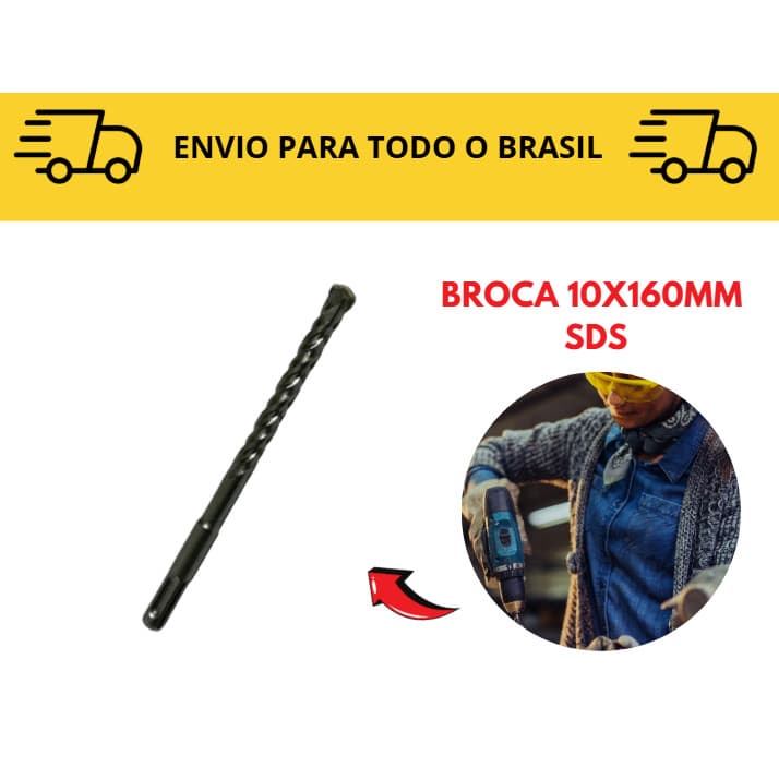 Kit SDS  Brocas encaixe 10mm Broca Para Martelete / Rompedor / Impacto