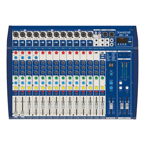 Mesa De Som Soundcraft Mi-16 Analógico Com 16 Canais