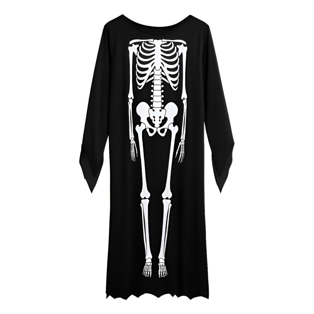 Fantasia Capa Skull Adulto Festa Halloween Geek