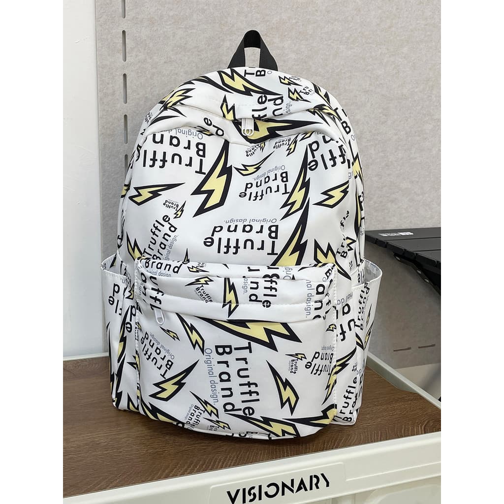 Mochila masculina americana high Street na moda bonito de alto valor júnior estudante do ensino médio mochila Graffiti l