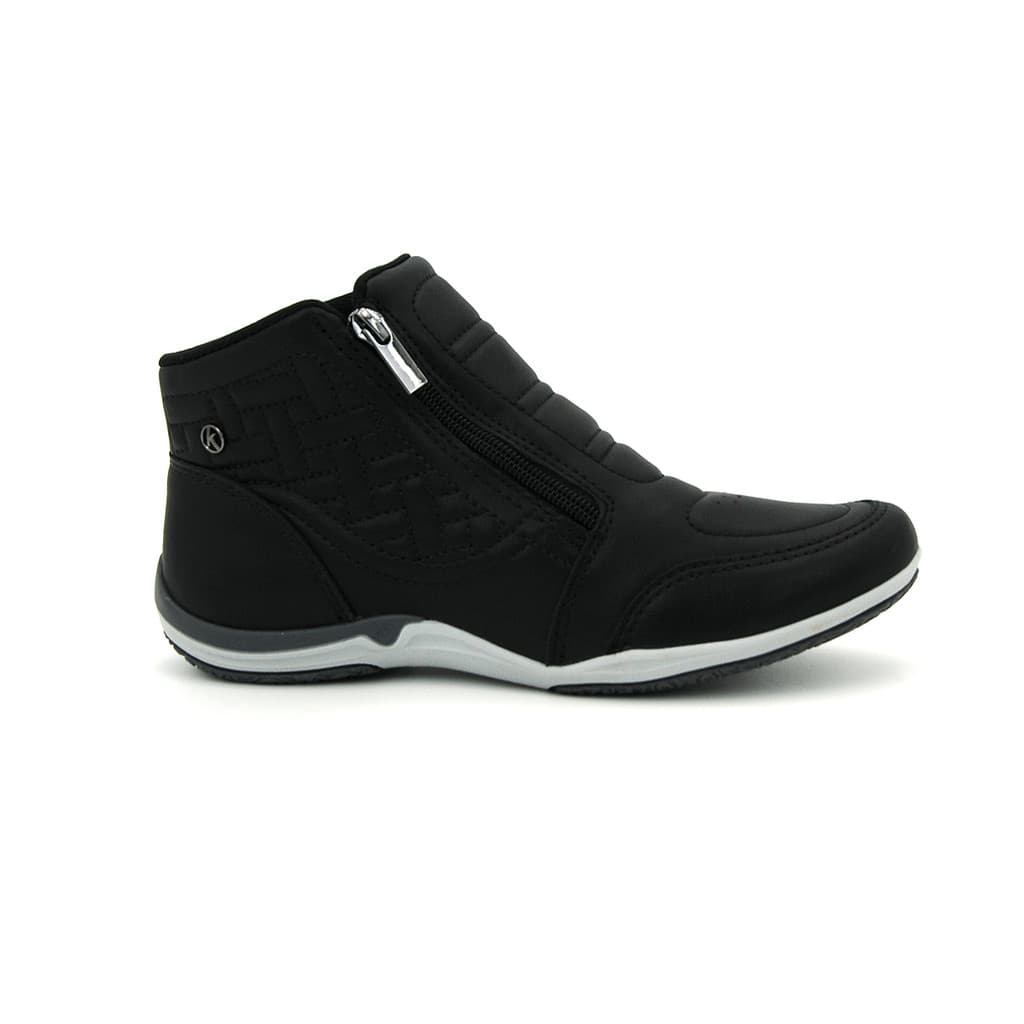 Tênis Feminino Kolosh Sneaker Bota Cano Baixo Elastico Ziper