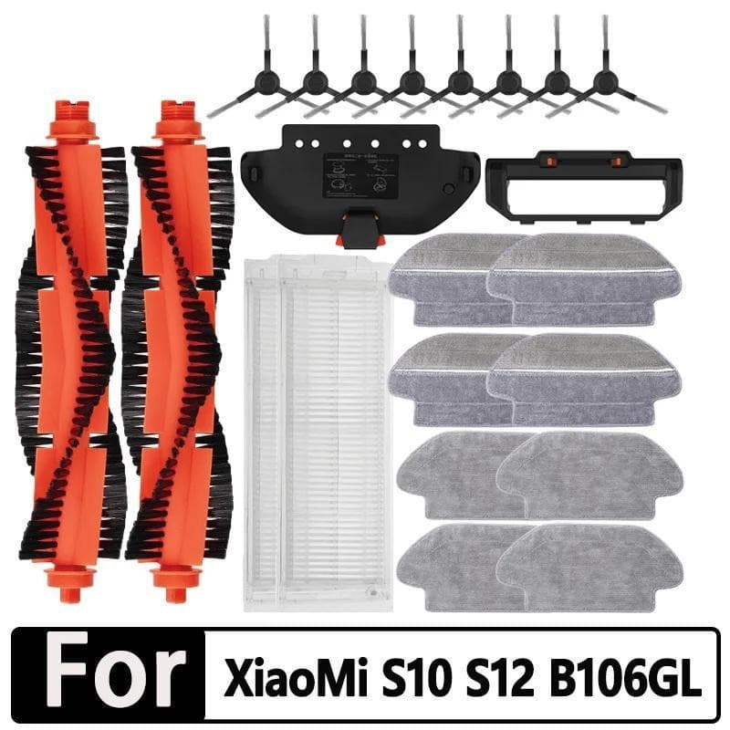 Xiaomi Robot Vácuo S10 S12 B106GL/Mop 2S XMSTJQR2S Peças De Reposição Acessórios Pano Filtro De Escova Lateral Principal