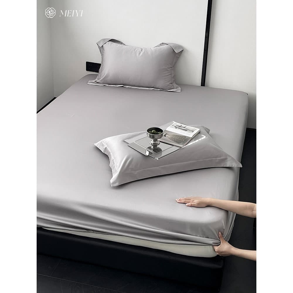 Meiyi têxteis para casa, cor sólida, lençóis de algodão de lã longa de alta qualidade, peça única, 1.5m/1.8m, almofadas
