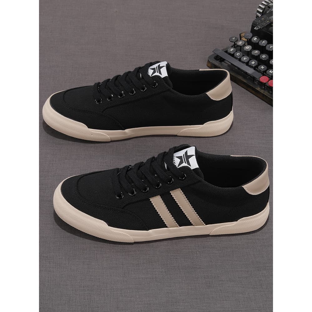Sapatos masculinos sapatos masculinos na moda baixo-topo primavera outono novo estilo All-Match sola macia respirável tê