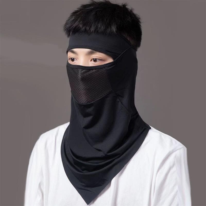 Verão protetor solar máscara de seda gelo chapelaria capa rosto cheio babador masculino feminino pesca ao ar livre equit