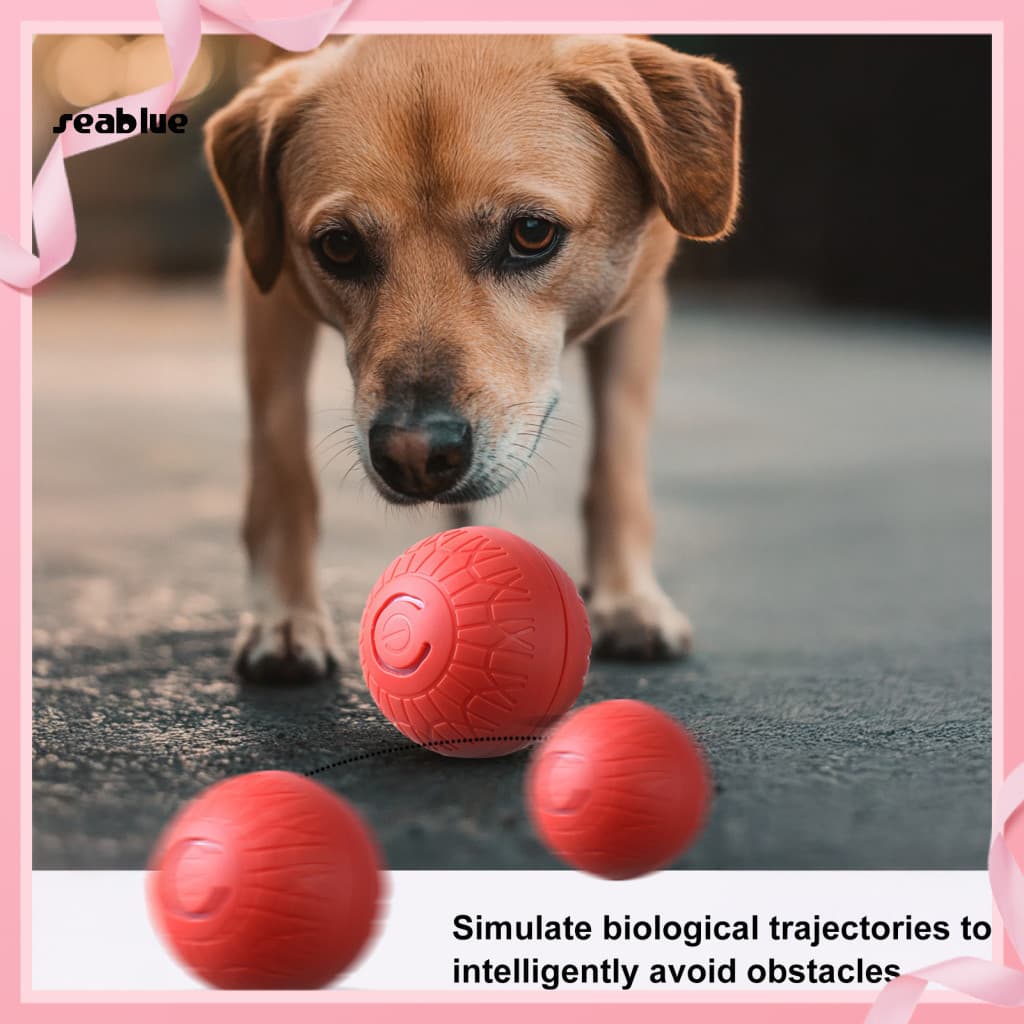 Bouncing Ball Dog Toy Rolling – Self-moving Chew-resistant Pet for Small Medium Dogs and Cats Automatic Motion for Pet