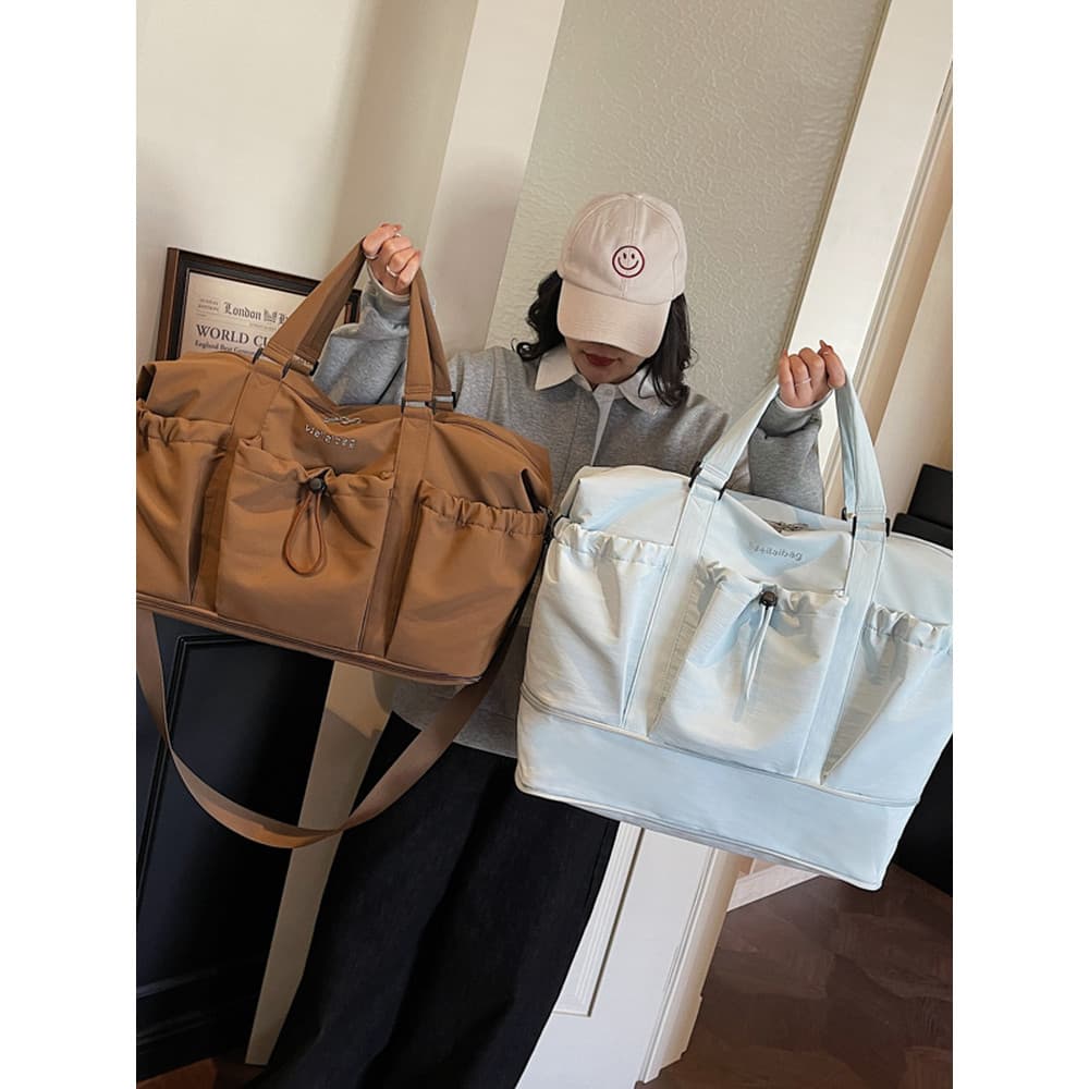 Grande capacidade expansível saco de viagem elegante leve Casual Commuter saco do mensageiro Multi-bolso esportes saco d