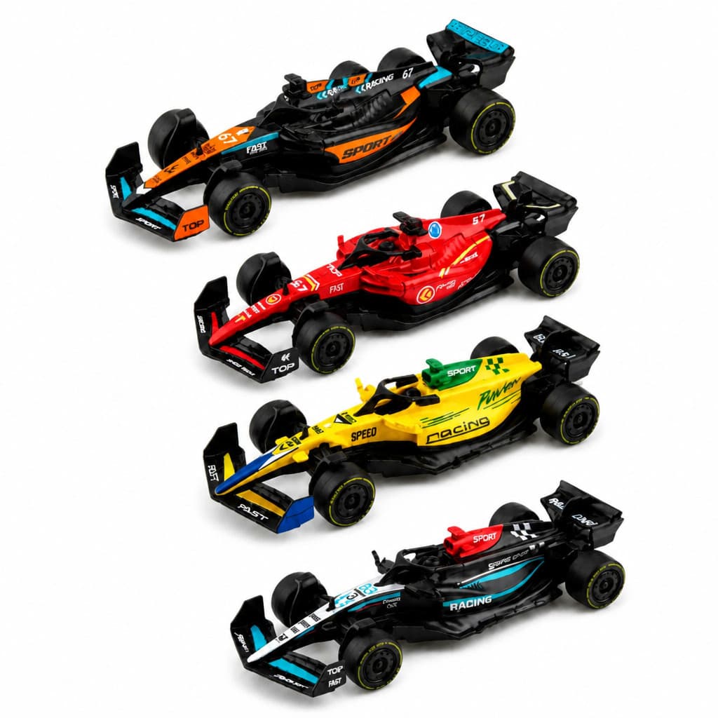 Carrinho Formula 1 Miniatura Metal Fricção Colecionavel Menino Brinquedo Corrida Racing Speed F1