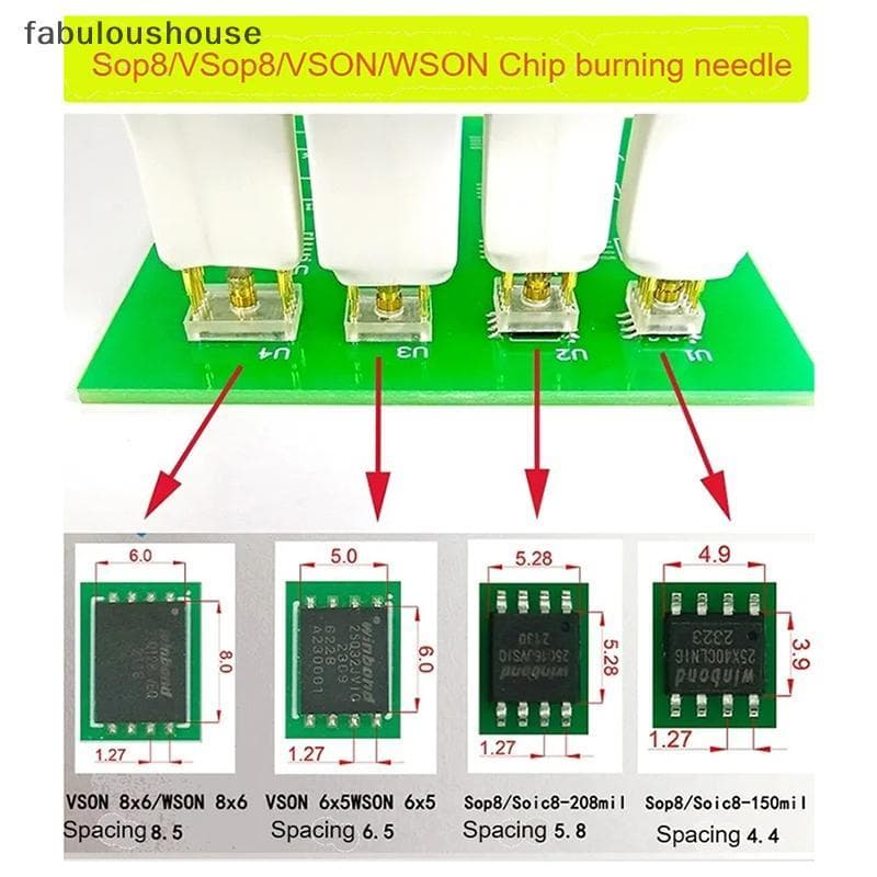 Sop8 W-son Chip Download Burn Write Sonda Primavera Agulha Flash Eeprom Burner Cable