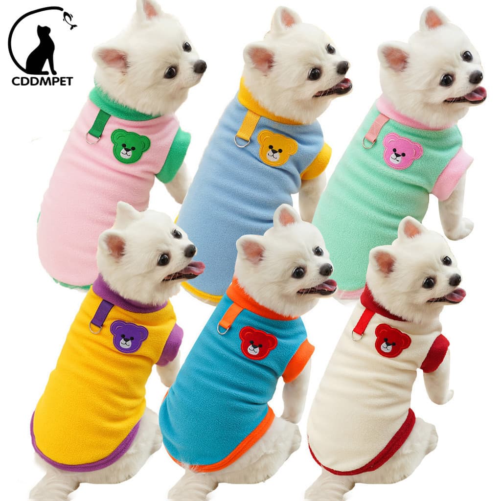 Roupas Para Animais De Estimação De Inverno Casaco De Lã Quente Gatos Pequenos E Médios Colete Cães