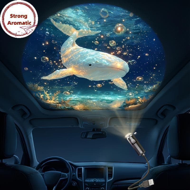 StrongArom LED USB Projetor Luz Oceano Lâmpada De Projeção Com 8 Pçs Painéis De Vida Marinha Para Crianças Quarto Ilumin