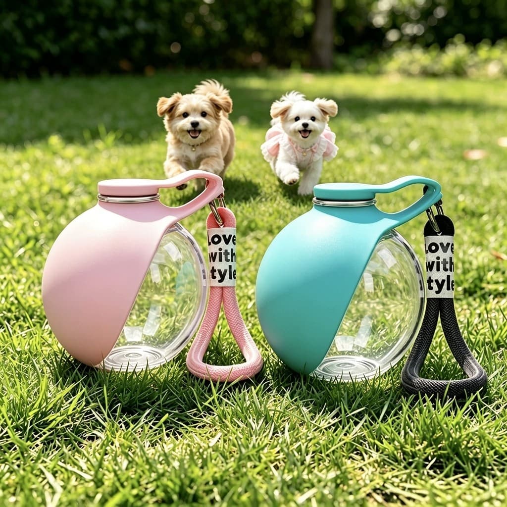 Copo de água portátil para animais de estimação, garrafa de água potável para cães e gatos, fonte potável ao ar livre, p