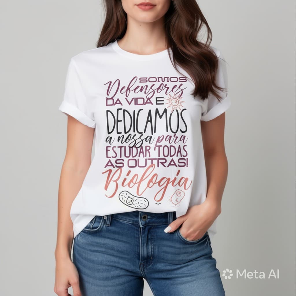 Camiseta Biologia  Baby Look  Blusa Variados Tipos 06B10
