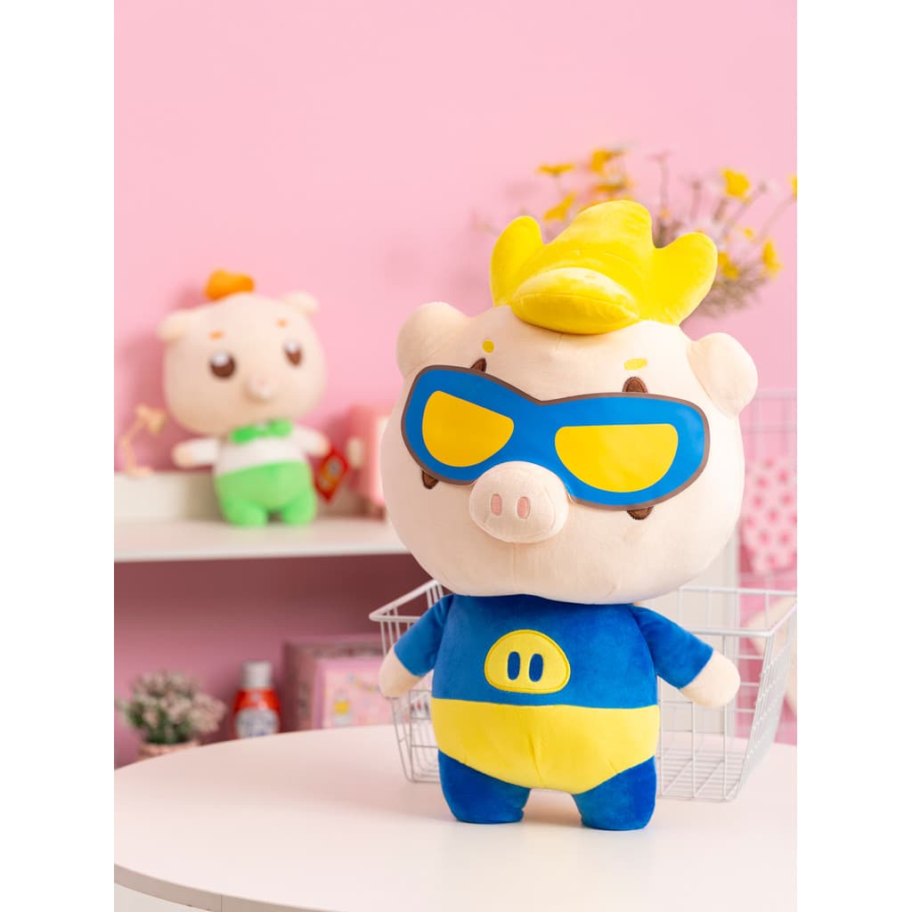 Genuíno Pigman brinquedo de pelúcia boneca muda Superman Johnny Bobby boneca crianças presente aniversário