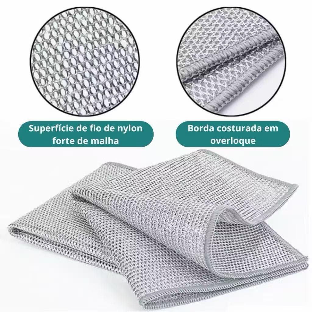 kit 5-20 Panos De Limpeza Arame Multiuso Para Lavar Louça De Aço Metálico Mágico Pesada Cozinha  Anti arranhão fibra