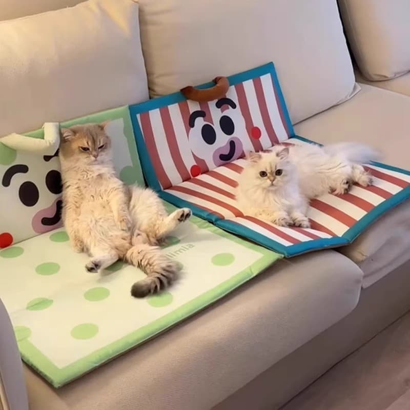 Gato dobrável almofada de gelo verão fresco respirável resfriamento gato cão almofada Pet lavável quatro estações Univer