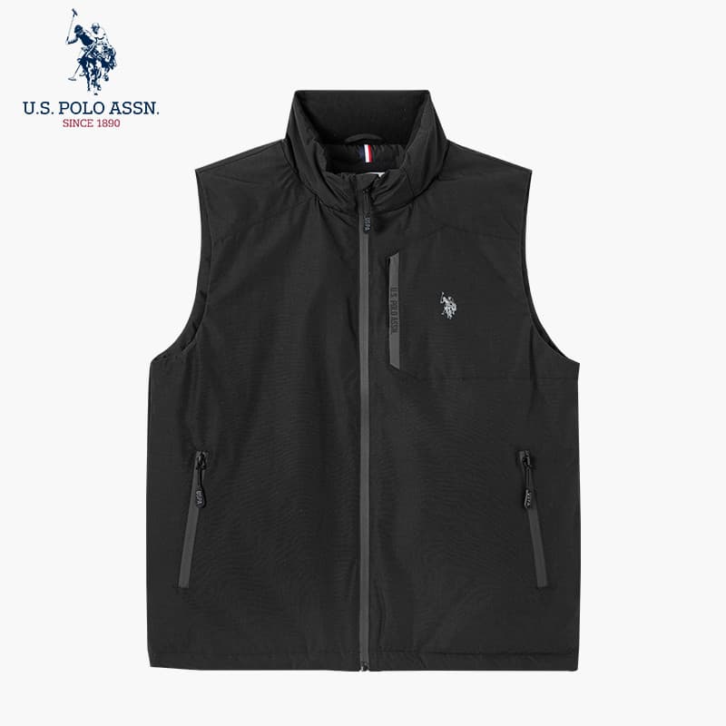 Uspoloassn Colete masculino outono inverno quente engrossado colete juventude jaqueta externa colete