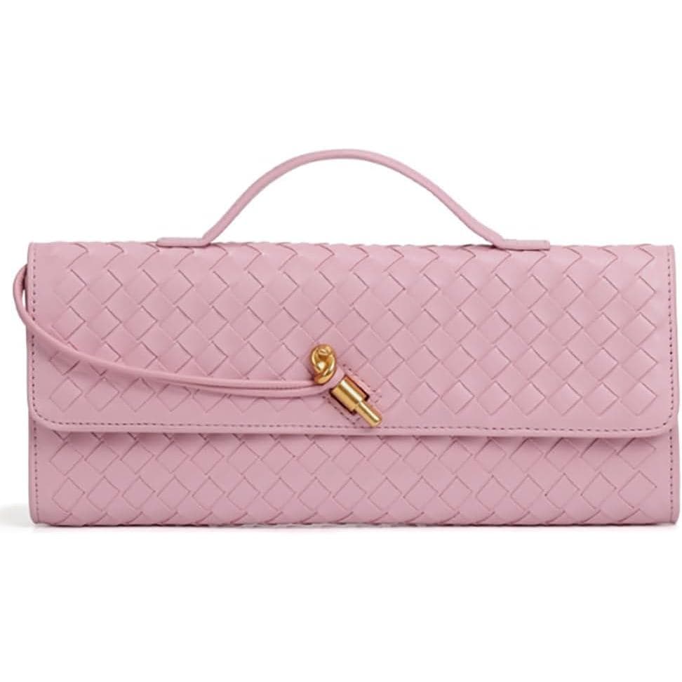 Bolsa de Mão Feminina Upbull Moderna Tecida para Noite, Bolsa de Ombro/Axila, Bolsa Transversal Fofa, Carteira de Couro