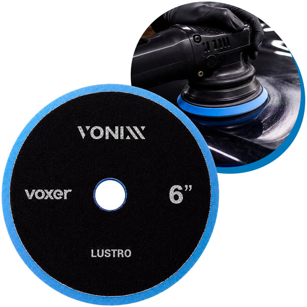 Boina Voxer Azul Claro Lustro 6 Polegadas Polimento Automotivo Profissional Politriz