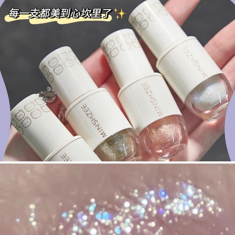 Sombra líquida lantejoulas glitter em pó deitado bicho da seda iluminando destaque dos olhos glitter maquiagem dos olhos