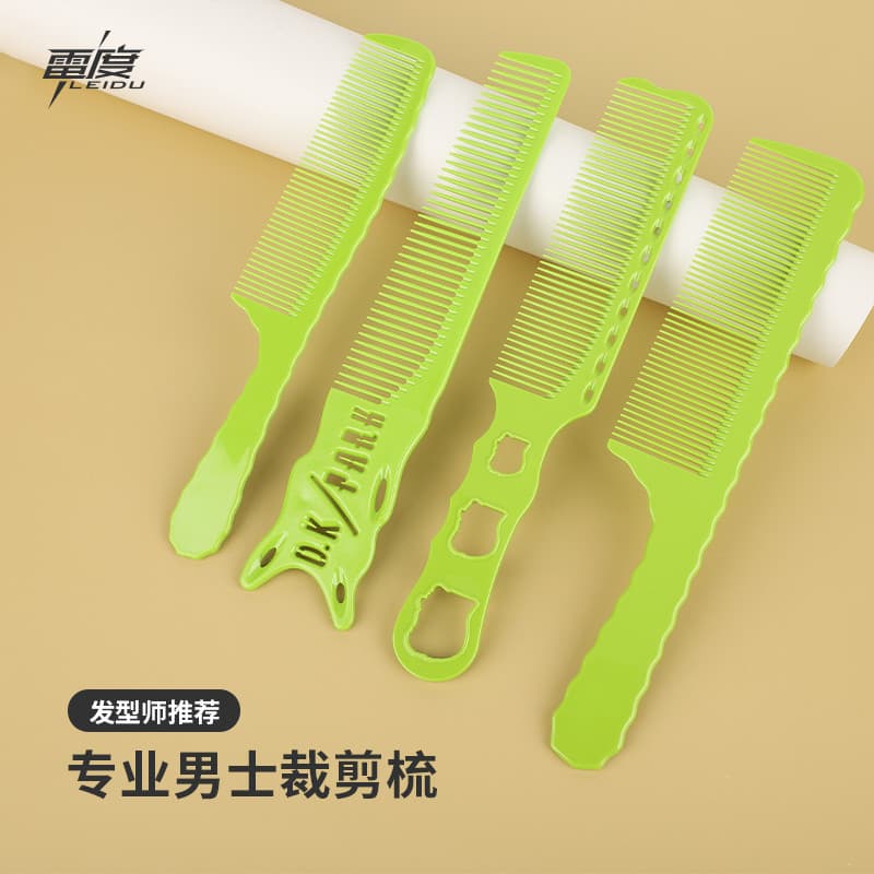 Pente de corte de cabelo profissional para salão de cabeleireiro, barbeiro, cabeleireiro, cabeça plana, pente de cabelo