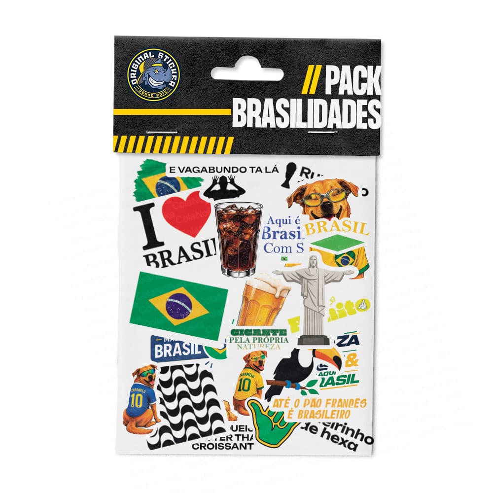 Pack Brasilidades Adesivos Temáticos Brasil e Copa do Mundo