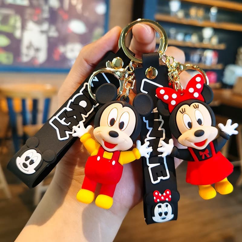 Nova Tendência Disney Fofo Mickey Minnie Pingente Chaveiro Desenho Animado Bolsa Ornamento Personalidade Casal Presente