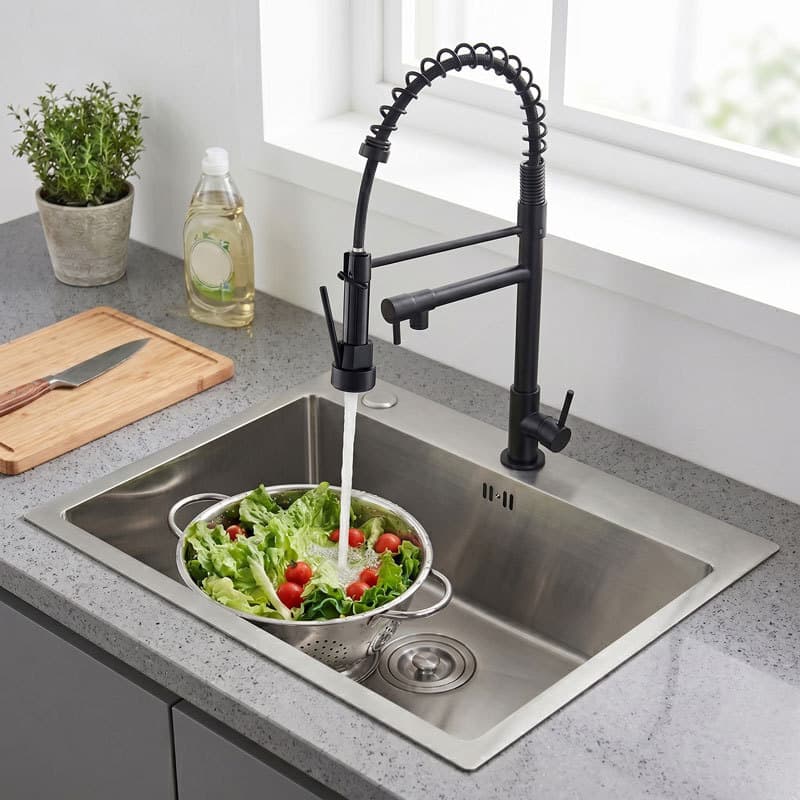 Cuba Gourmet Cozinha 60x45cm Inox Com Torneira Flexível 2 Modos Água Fria 360°