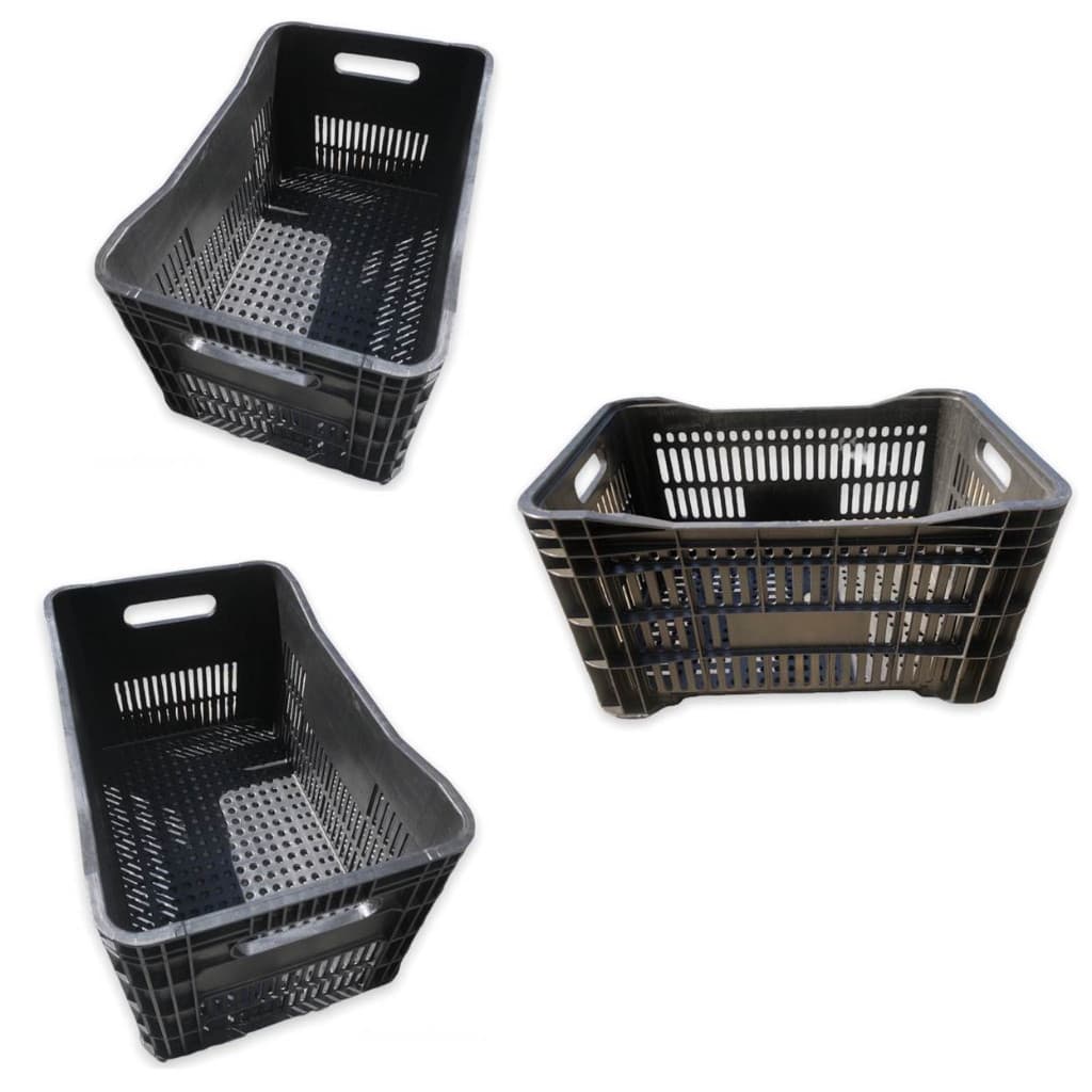3 Caixas Plástica Hortifruti  56x35x31cm Organizadora Empilhável Agricola 49 litros