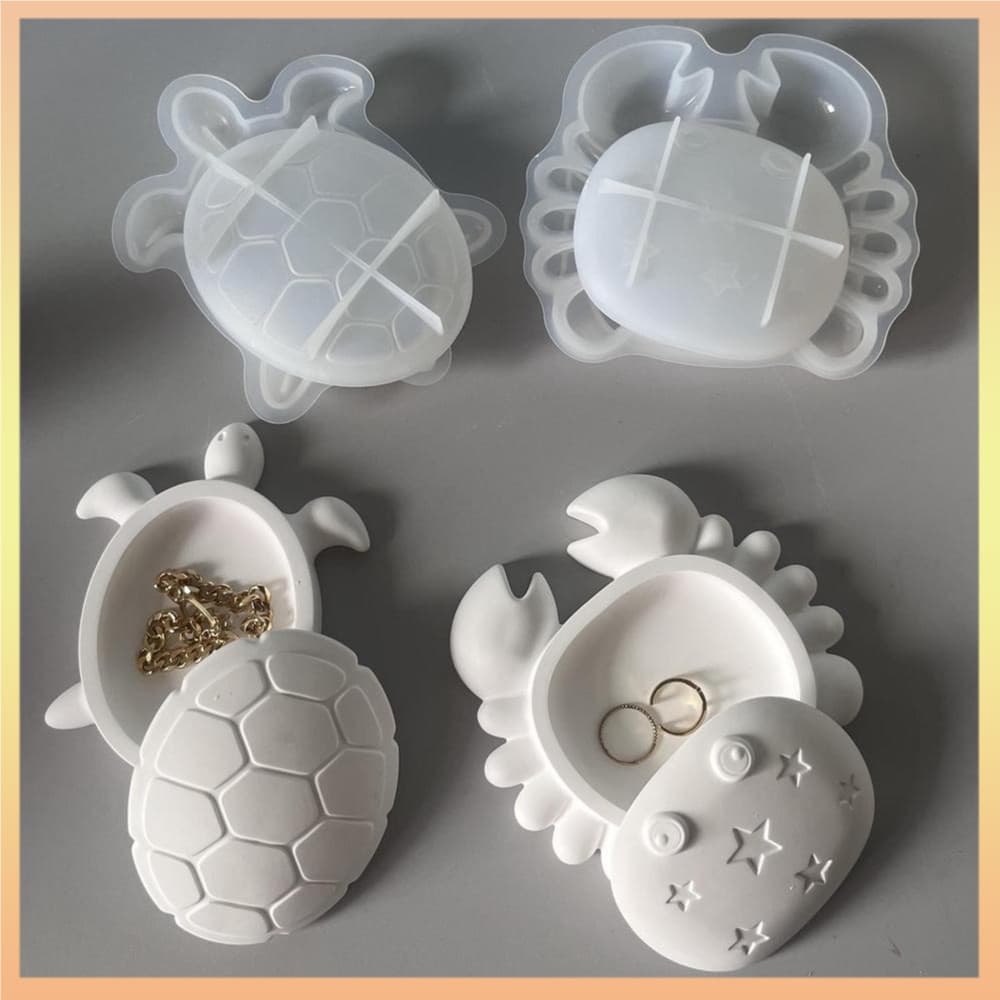 Caixa De Armazenamento Flexível Molde De Gesso Leve De Tartaruga Multifuncional Ornamental Para De Jóias Projetos De Art