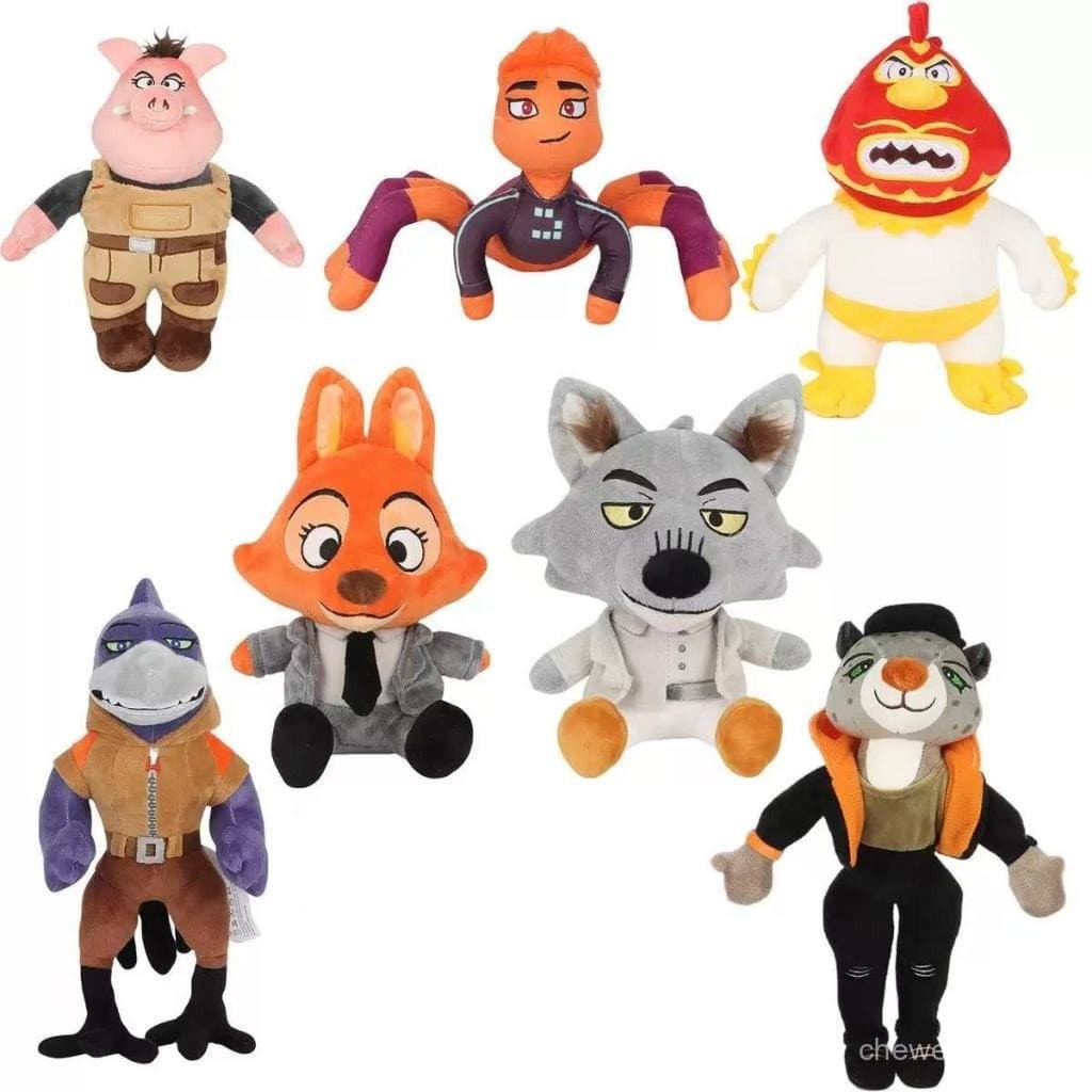 Os Bandidos 2 Brinquedo de Pelúcia Boneca Filme de Desenho Animado Tubarão Porco Ornamento em Forma de Animal Presente A